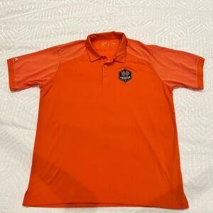 Men's Houston Dynamo FC Antigua Orange Athletic Polo - Dry Fit Material